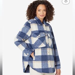 Blank NYC, Plaid Shirt Jacket in Keep Rolling, NWT.